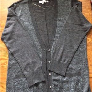 Dark heather gray cardigan